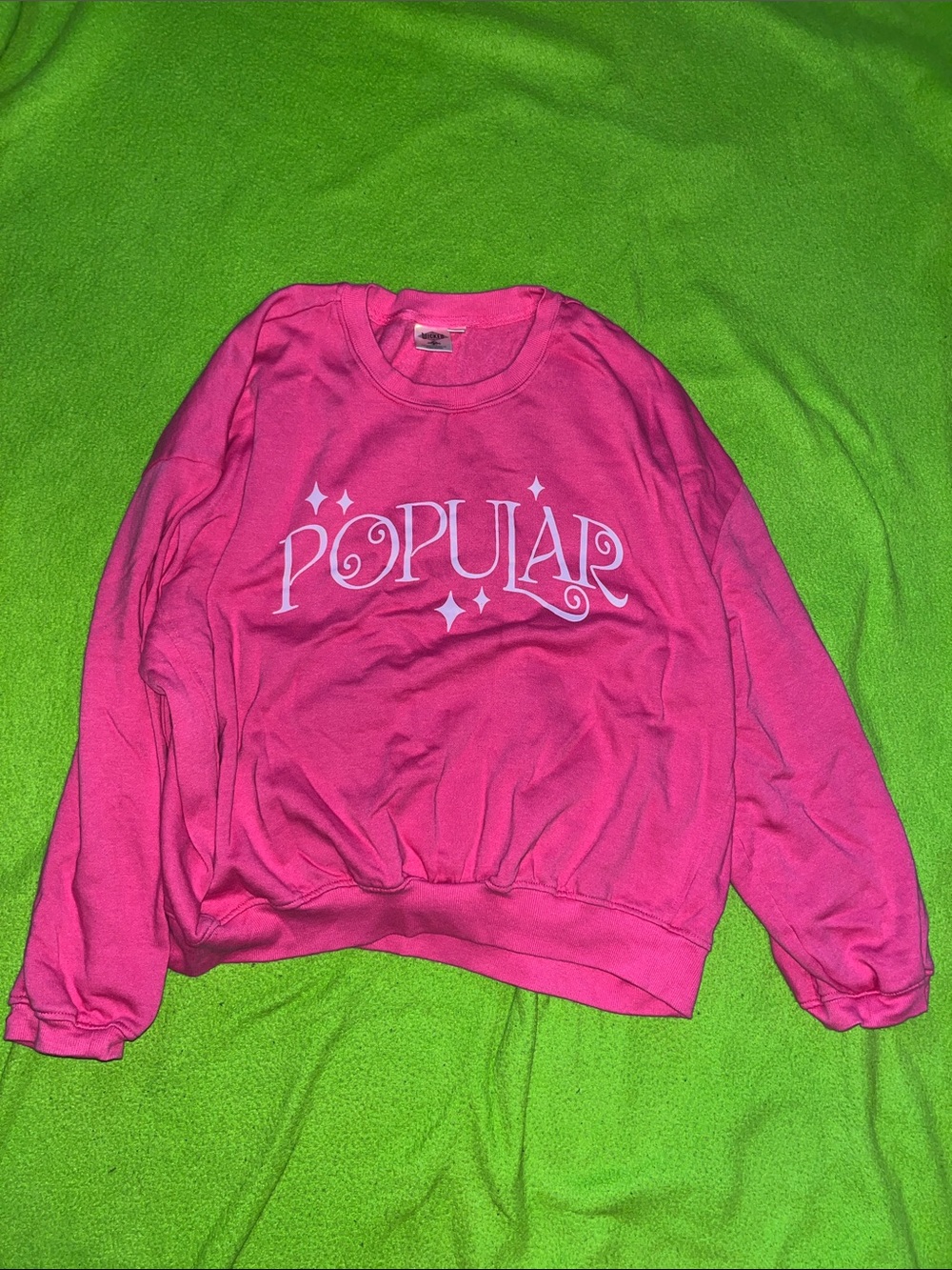 Bright Pink 'POPULAR' Crewneck Sweatshirt